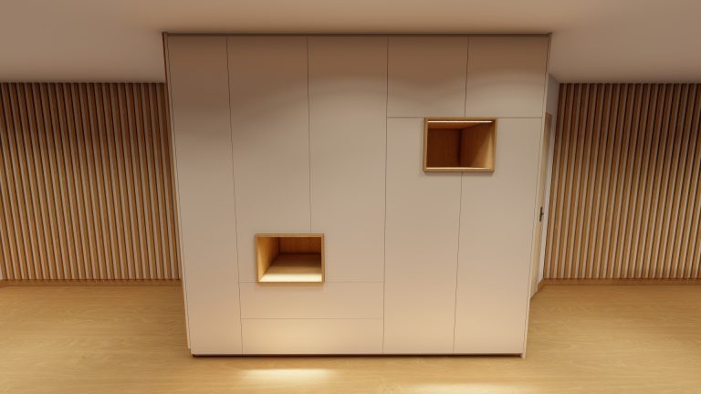 Exemple d'architecture d'intérieur en Alsace avec la création d'un autre type de mobilier